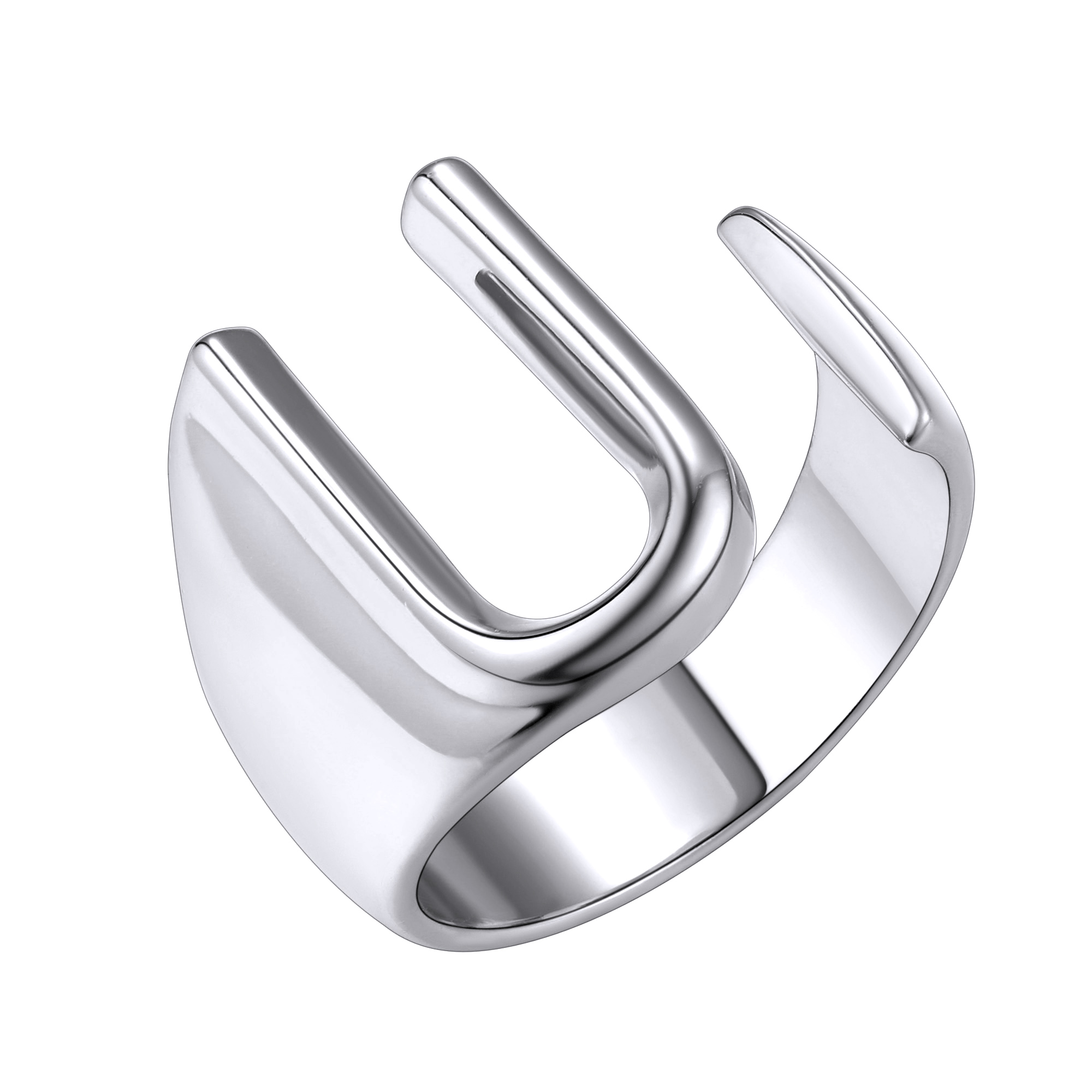 KeyStyle Gold Initial Ring for Women Alphabet Letter Ring Adjustable 14K Gold Plated Personalized Bold Statement Jewelry Stacking Ring Gifts for Her