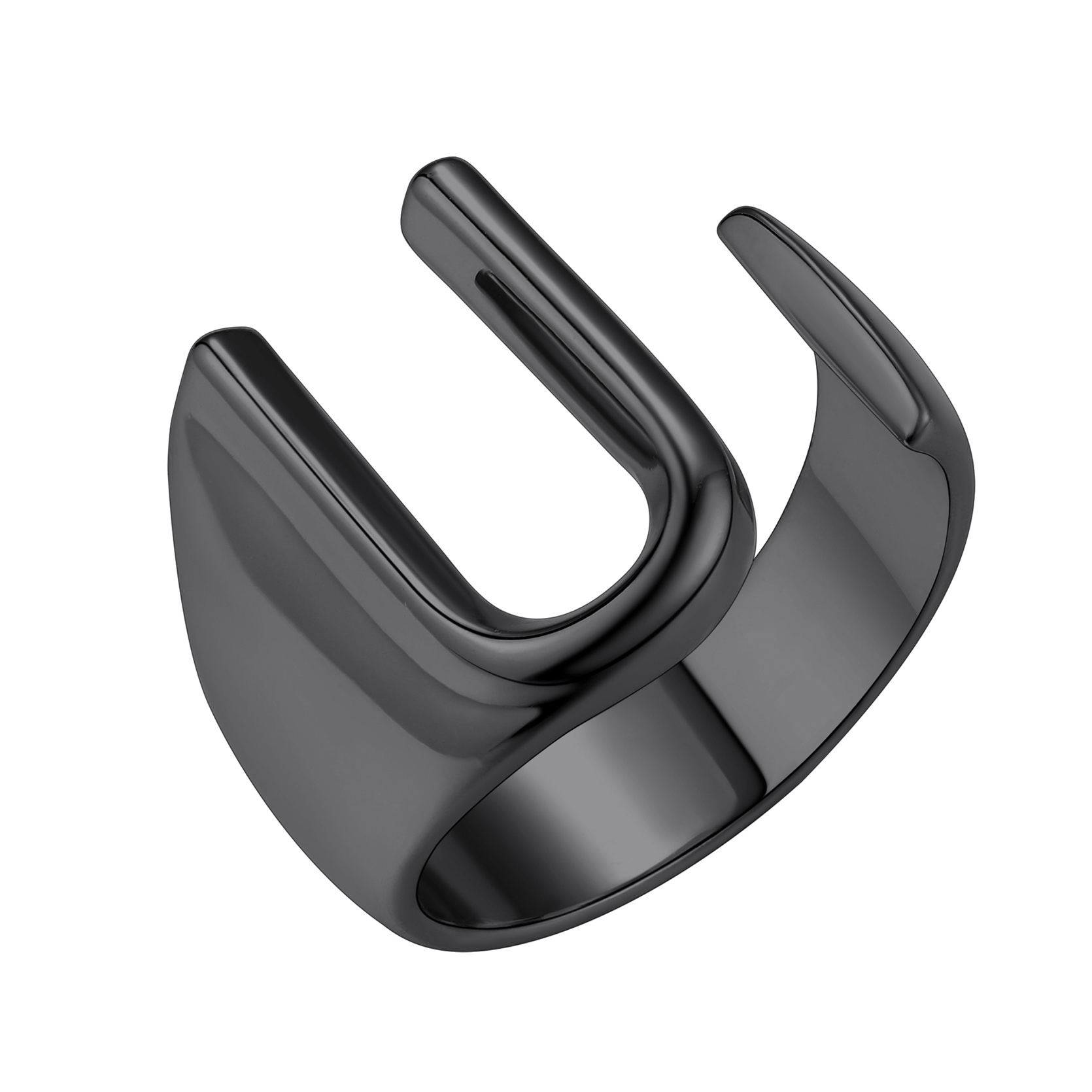 KeyStyle Gold Initial Ring for Women Alphabet Letter Ring Adjustable 14K Gold Plated Personalized Bold Statement Jewelry Stacking Ring Gifts for Her