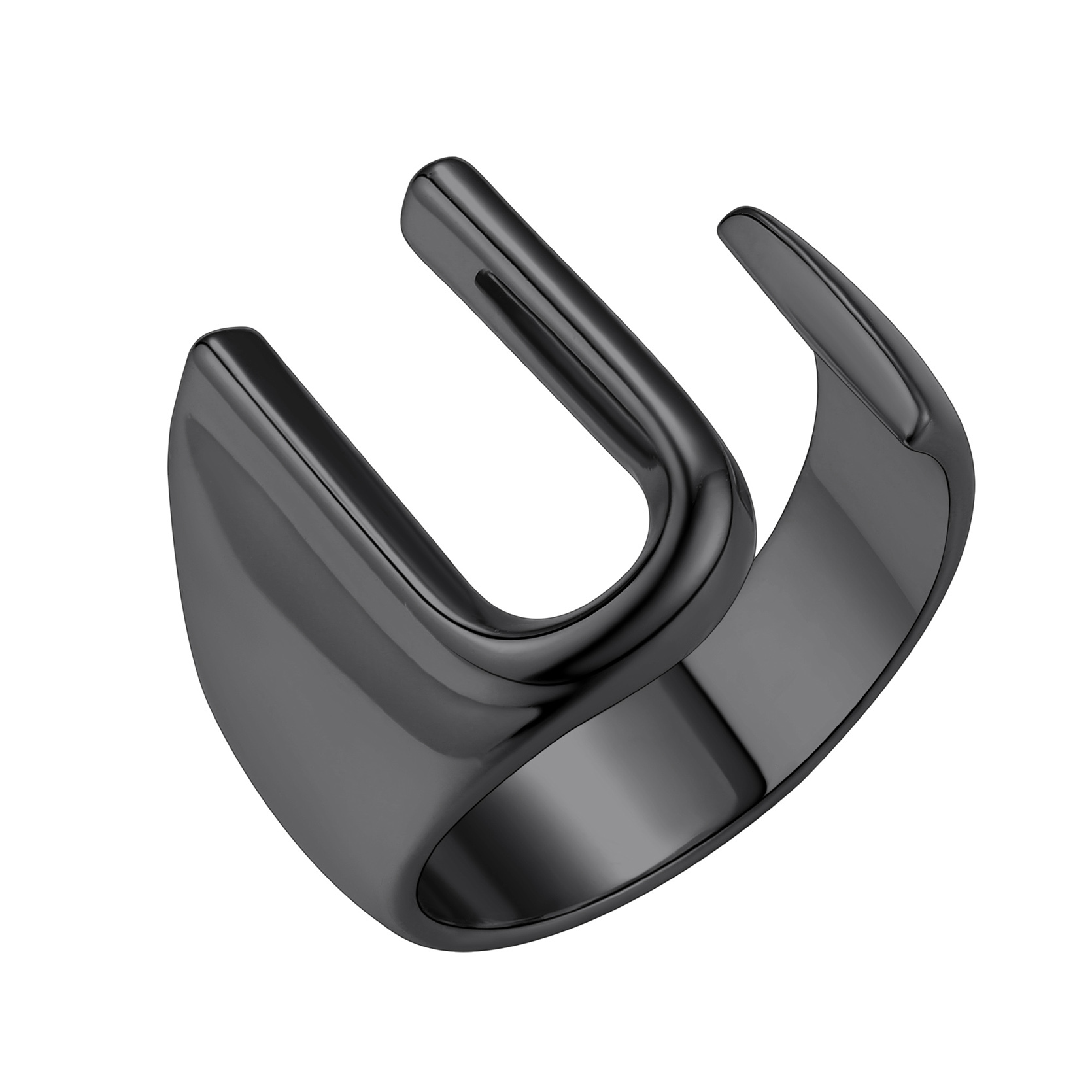 KeyStyle Gold Initial Ring for Women Alphabet Letter Ring Adjustable 14K Gold Plated Personalized Bold Statement Jewelry Stacking Ring Gifts for Her