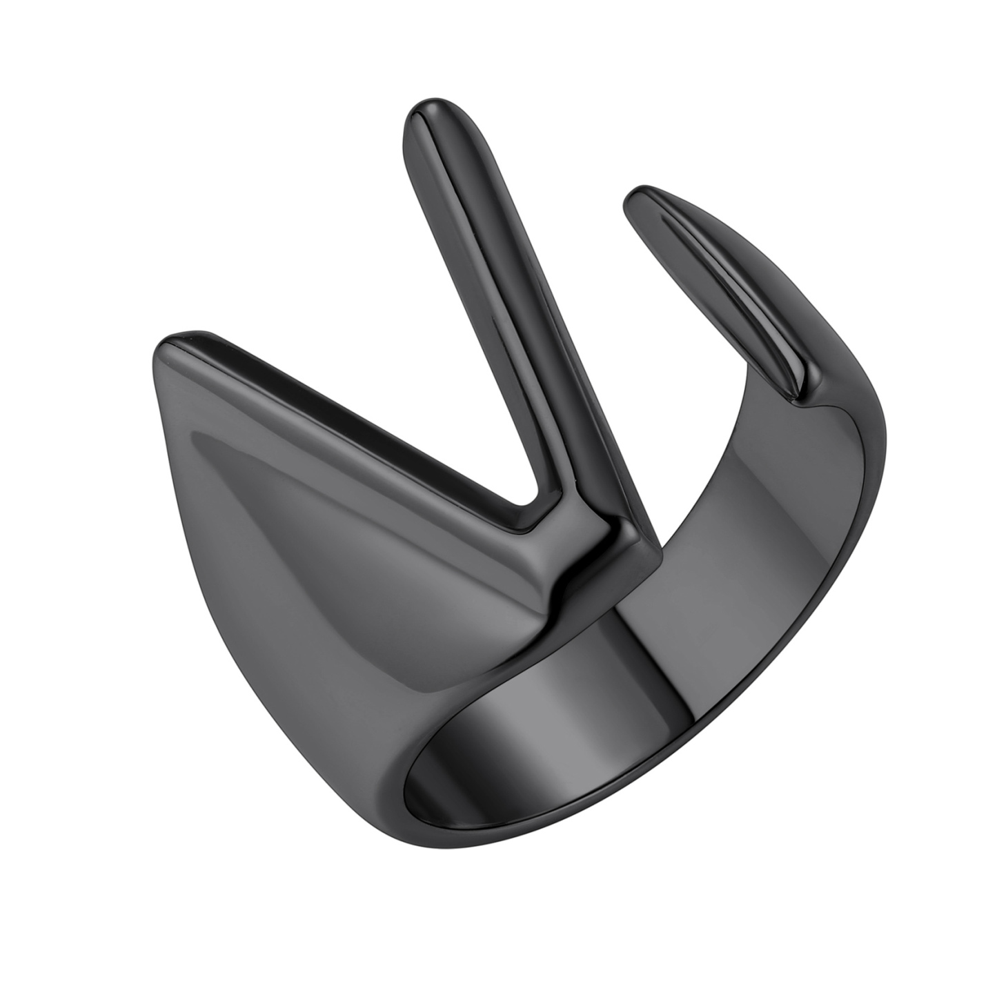 KeyStyle Gold Initial Ring for Women Alphabet Letter Ring Adjustable 14K Gold Plated Personalized Bold Statement Jewelry Stacking Ring Gifts for Her