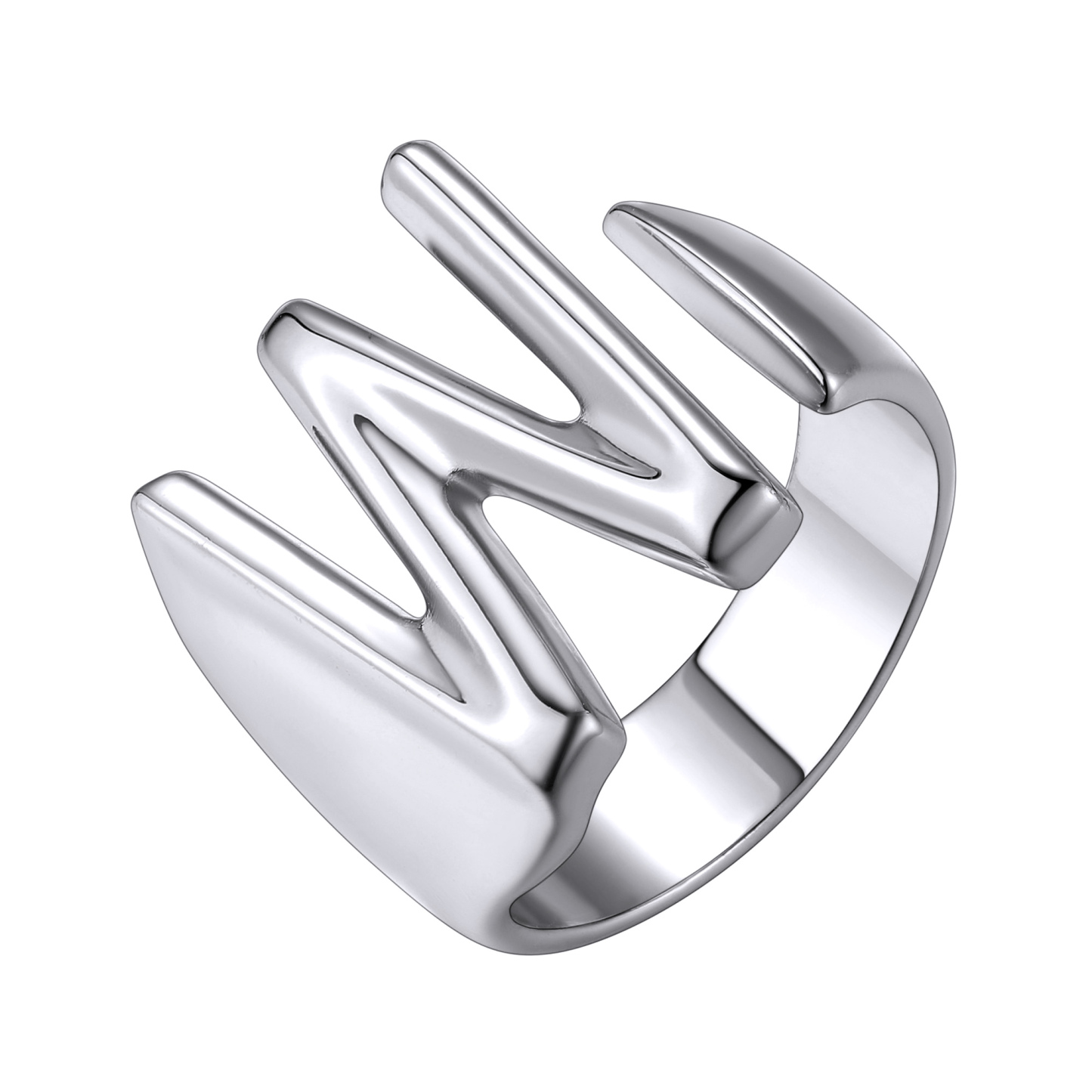 KeyStyle Gold Initial Ring for Women Alphabet Letter Ring Adjustable 14K Gold Plated Personalized Bold Statement Jewelry Stacking Ring Gifts for Her