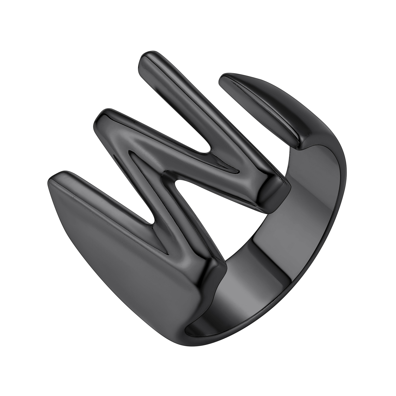 KeyStyle Gold Initial Ring for Women Alphabet Letter Ring Adjustable 14K Gold Plated Personalized Bold Statement Jewelry Stacking Ring Gifts for Her