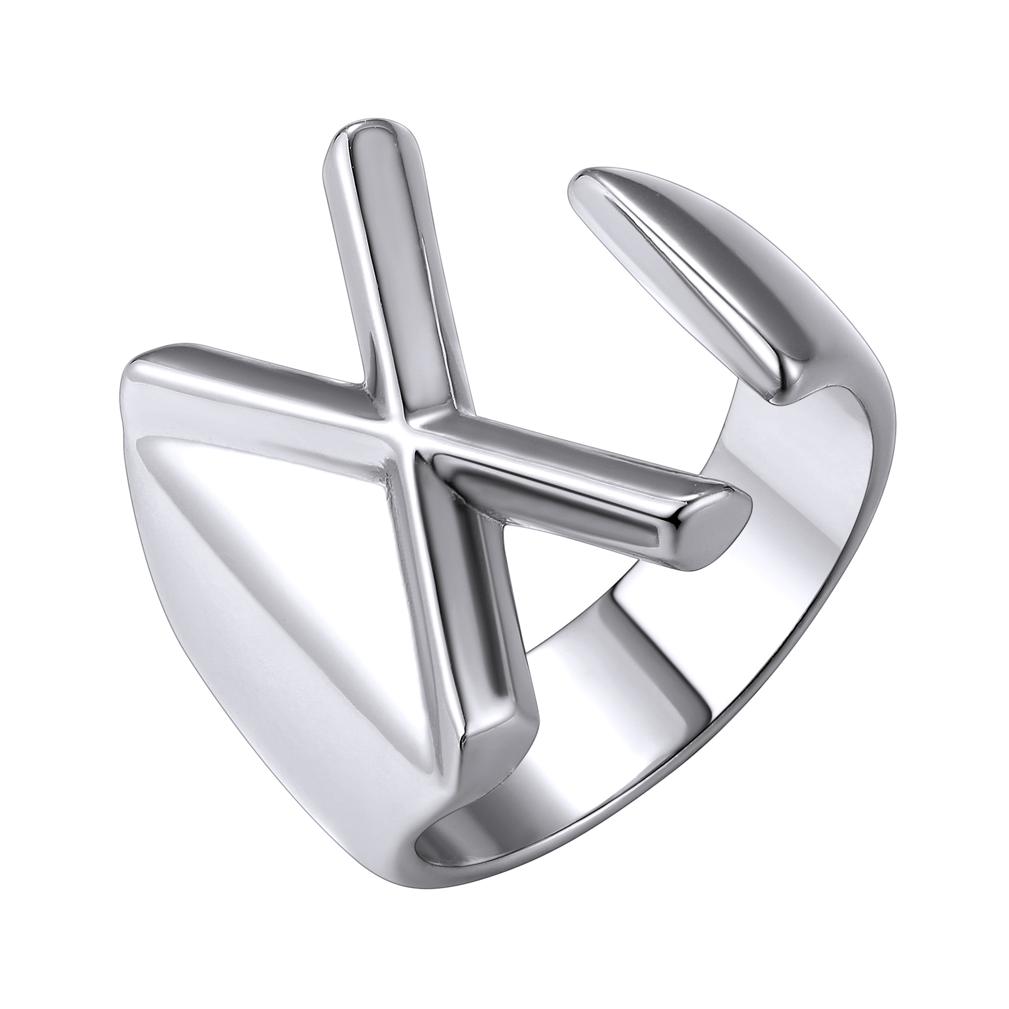 KeyStyle Gold Initial Ring for Women Alphabet Letter Ring Adjustable 14K Gold Plated Personalized Bold Statement Jewelry Stacking Ring Gifts for Her