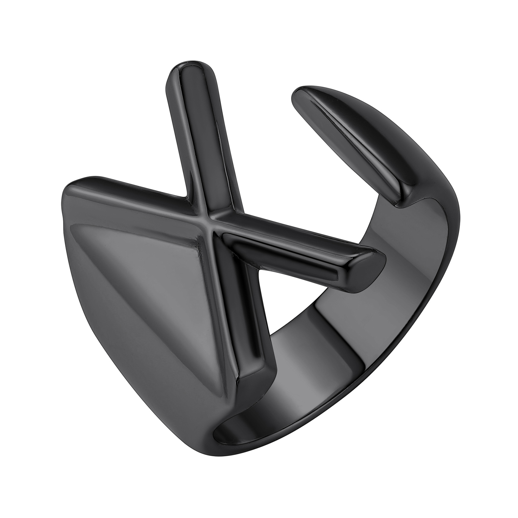 KeyStyle Gold Initial Ring for Women Alphabet Letter Ring Adjustable 14K Gold Plated Personalized Bold Statement Jewelry Stacking Ring Gifts for Her