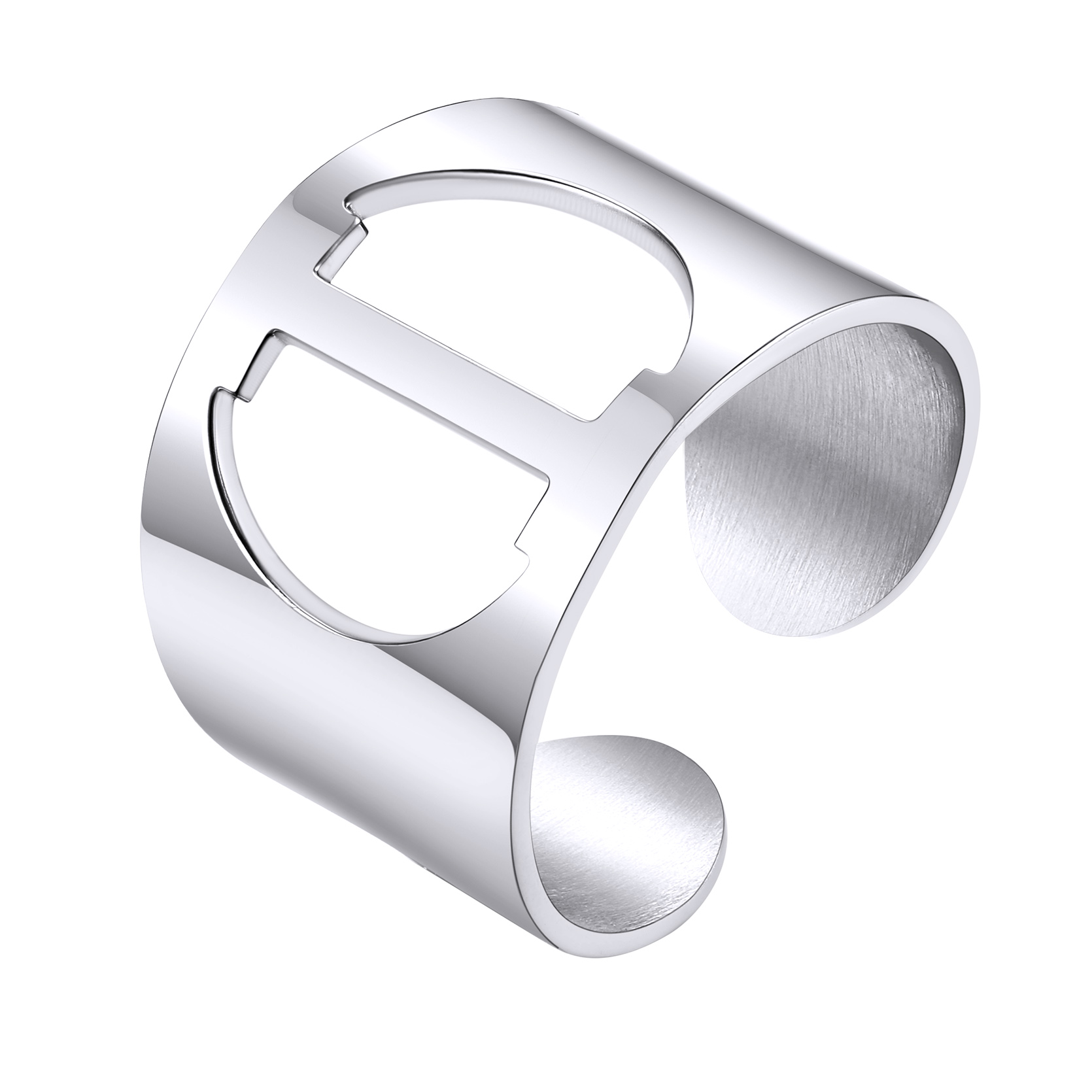 KeyStyle Gold Plated Initial Rings for Women Letter Statement Cuff Rings for Men Adjustable Jewelry Birthday Gift for Women