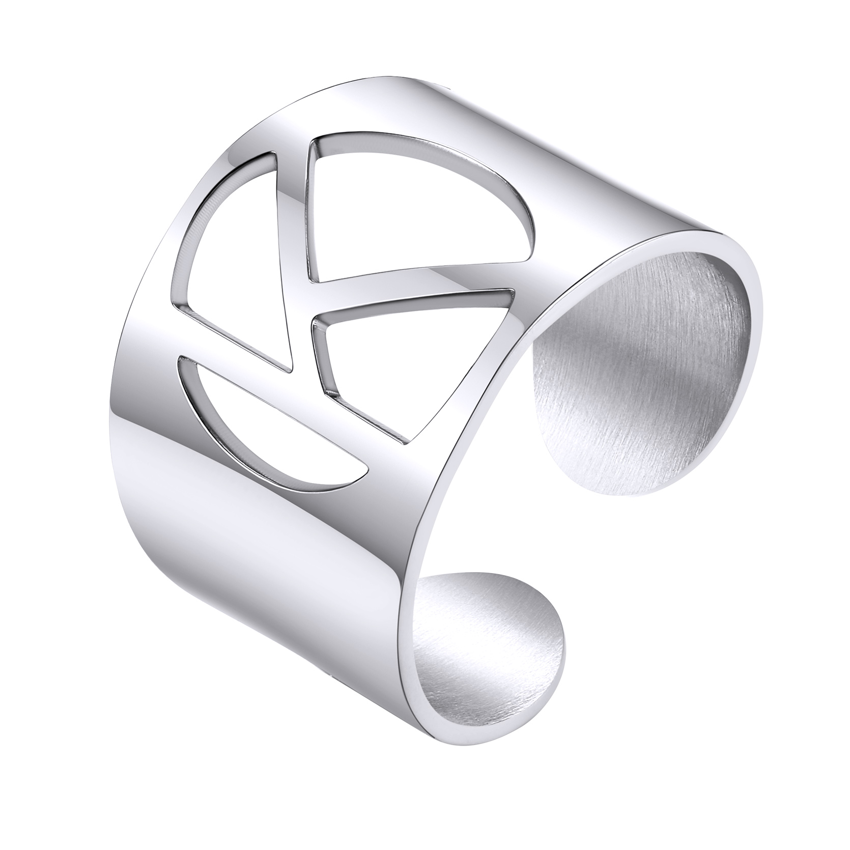 KeyStyle Gold Plated Initial Rings for Women Letter Statement Cuff Rings for Men Adjustable Jewelry Birthday Gift for Women