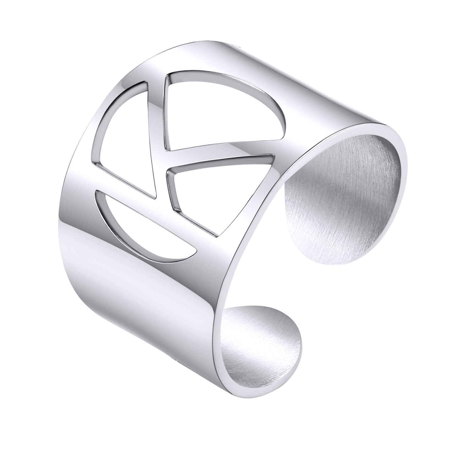 KeyStyle Gold Plated Initial Rings for Women Letter Statement Cuff Rings for Men Adjustable Jewelry Birthday Gift for Women