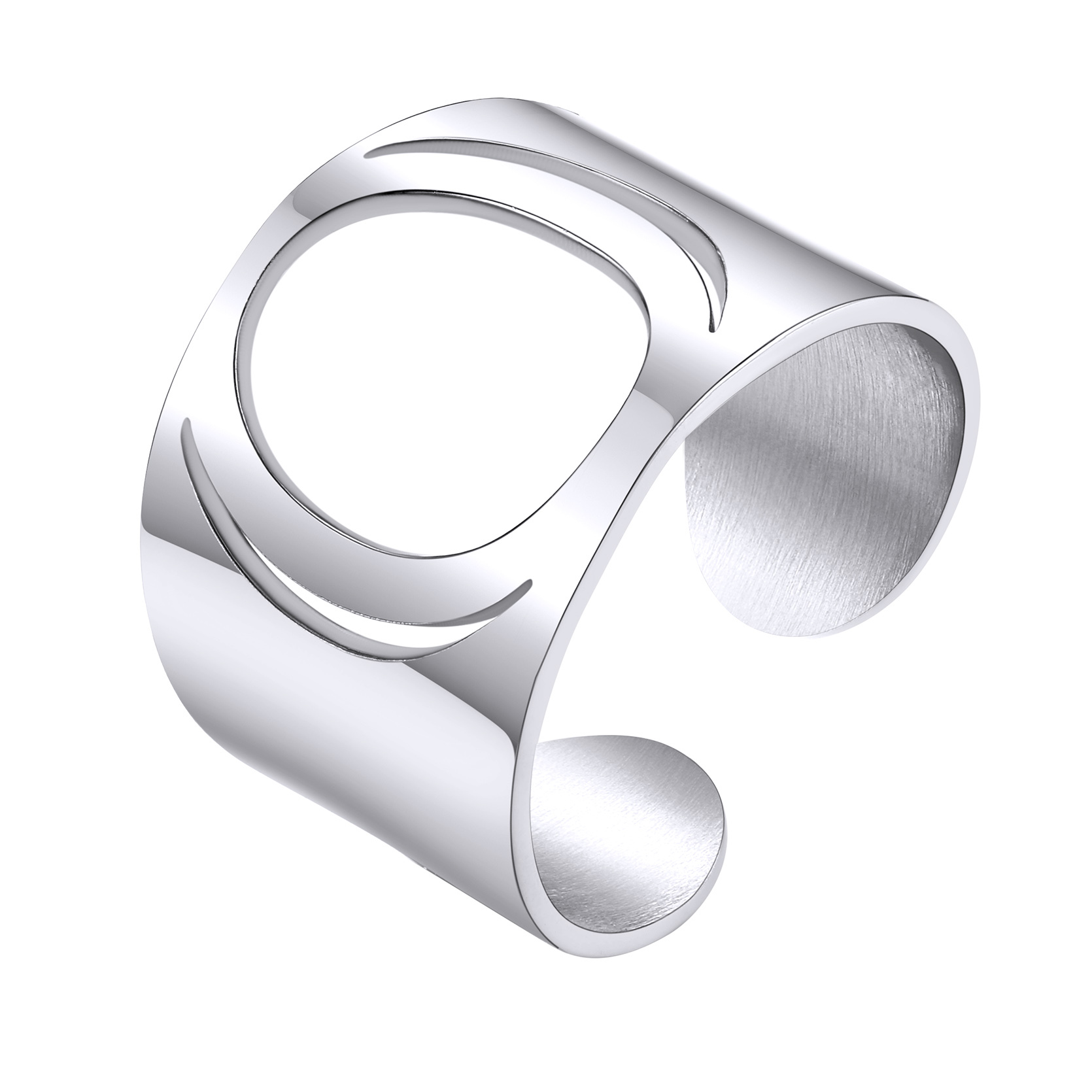 KeyStyle Gold Plated Initial Rings for Women Letter Statement Cuff Rings for Men Adjustable Jewelry Birthday Gift for Women