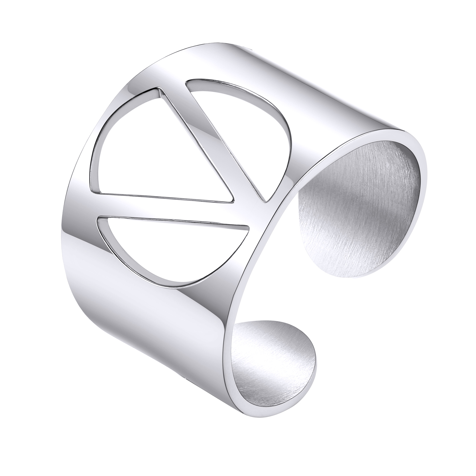 KeyStyle Gold Plated Initial Rings for Women Letter Statement Cuff Rings for Men Adjustable Jewelry Birthday Gift for Women