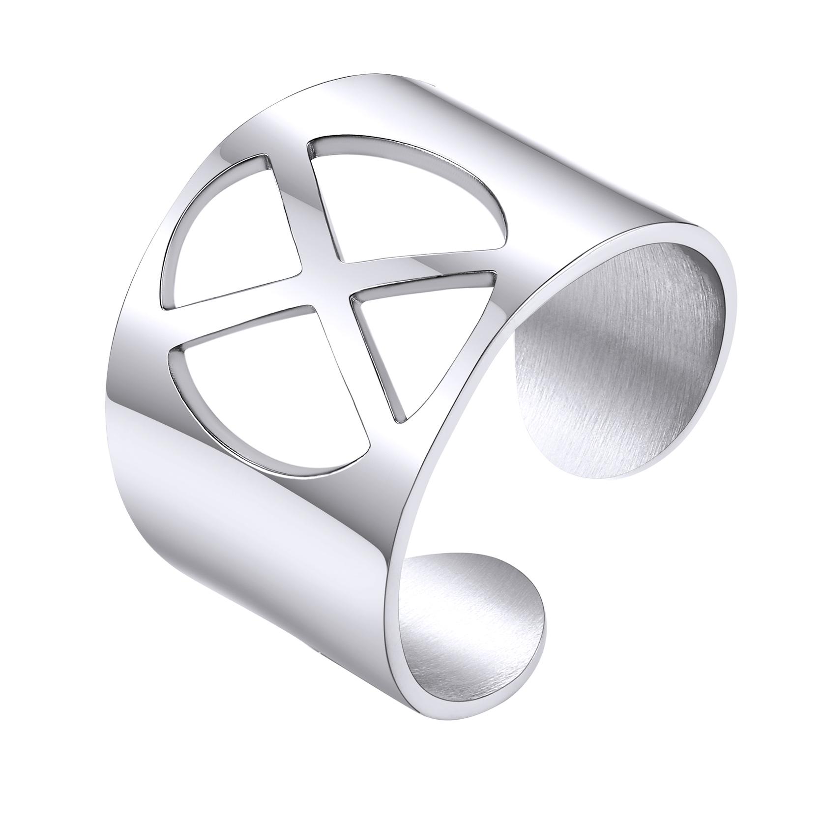 KeyStyle Gold Plated Initial Rings for Women Letter Statement Cuff Rings for Men Adjustable Jewelry Birthday Gift for Women