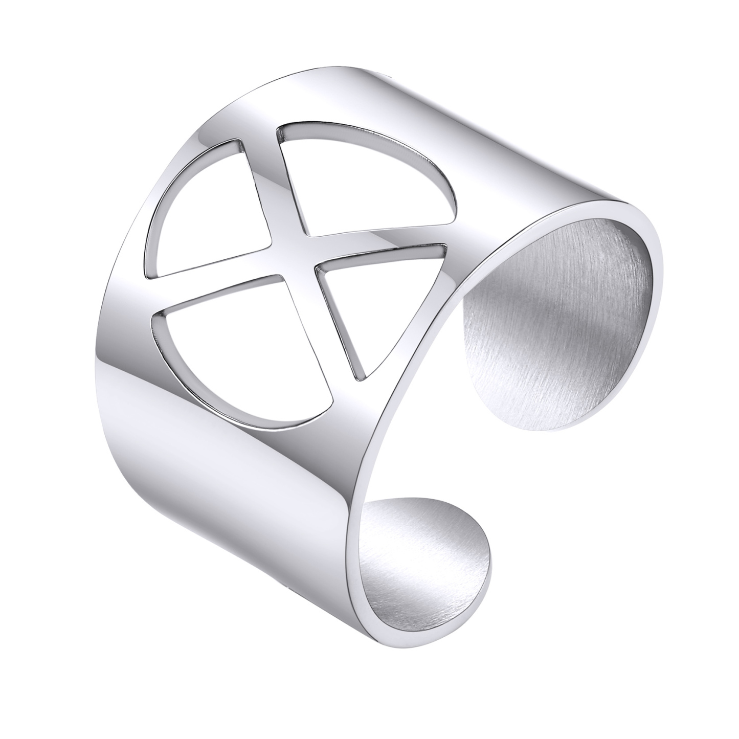 KeyStyle Gold Plated Initial Rings for Women Letter Statement Cuff Rings for Men Adjustable Jewelry Birthday Gift for Women