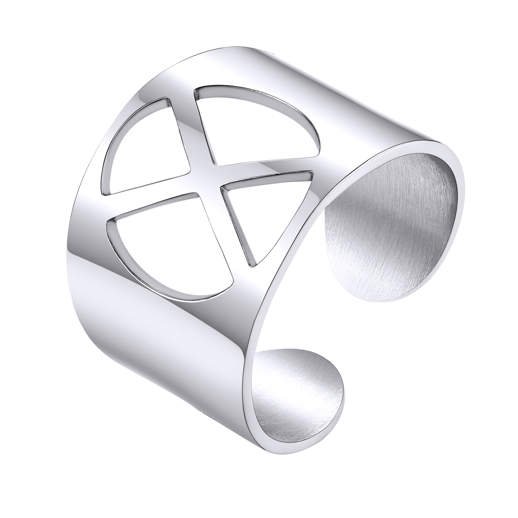 KeyStyle Gold Plated Initial Rings for Women Letter Statement Cuff Rings for Men Adjustable Jewelry Birthday Gift for Women