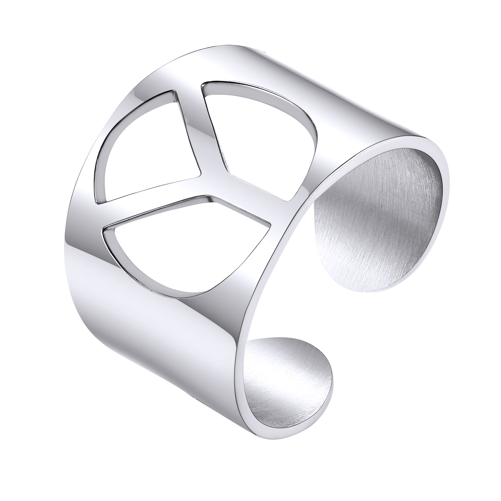 KeyStyle Gold Plated Initial Rings for Women Letter Statement Cuff Rings for Men Adjustable Jewelry Birthday Gift for Women