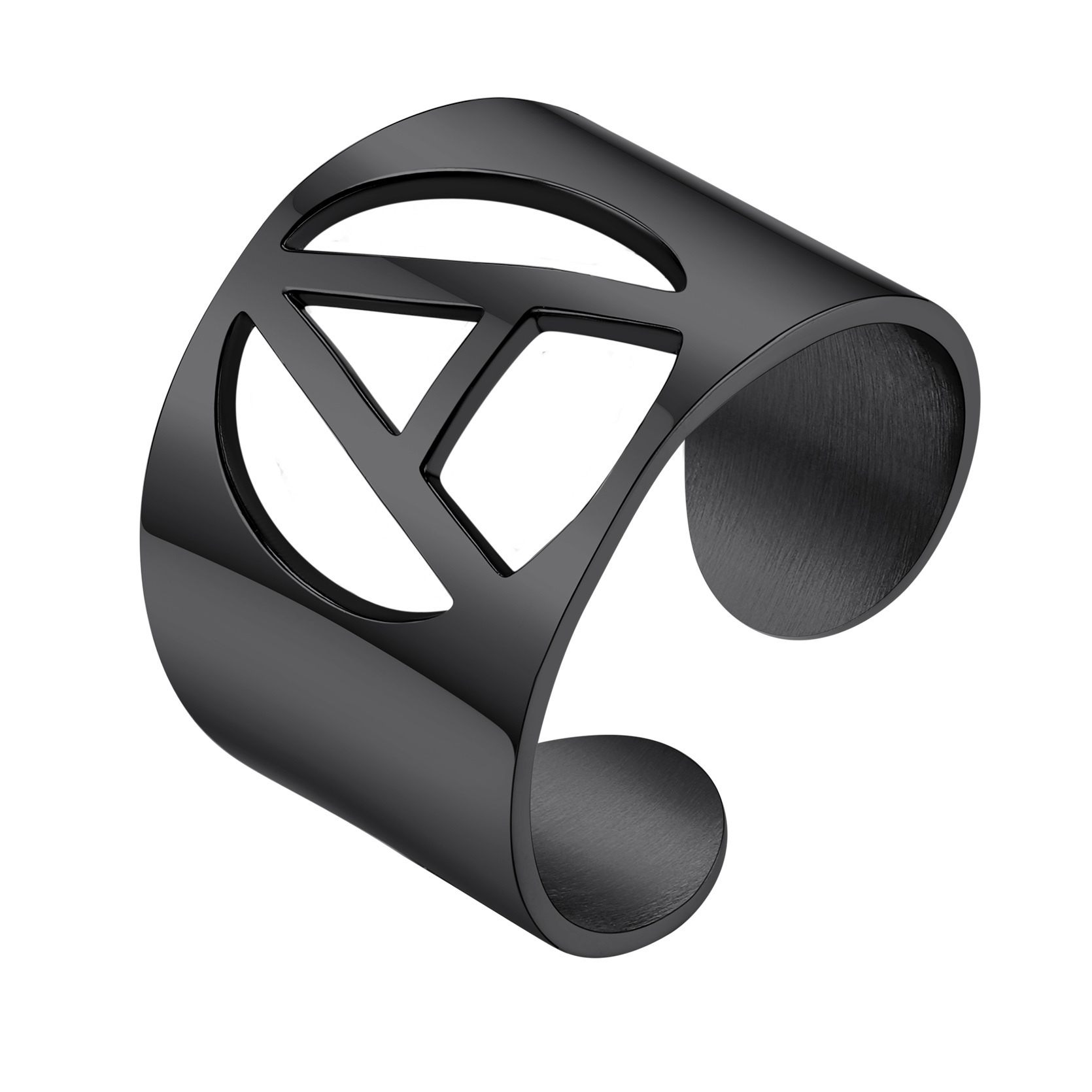 KeyStyle Gold Plated Initial Rings for Women Letter Statement Cuff Rings for Men Adjustable Jewelry Birthday Gift for Women