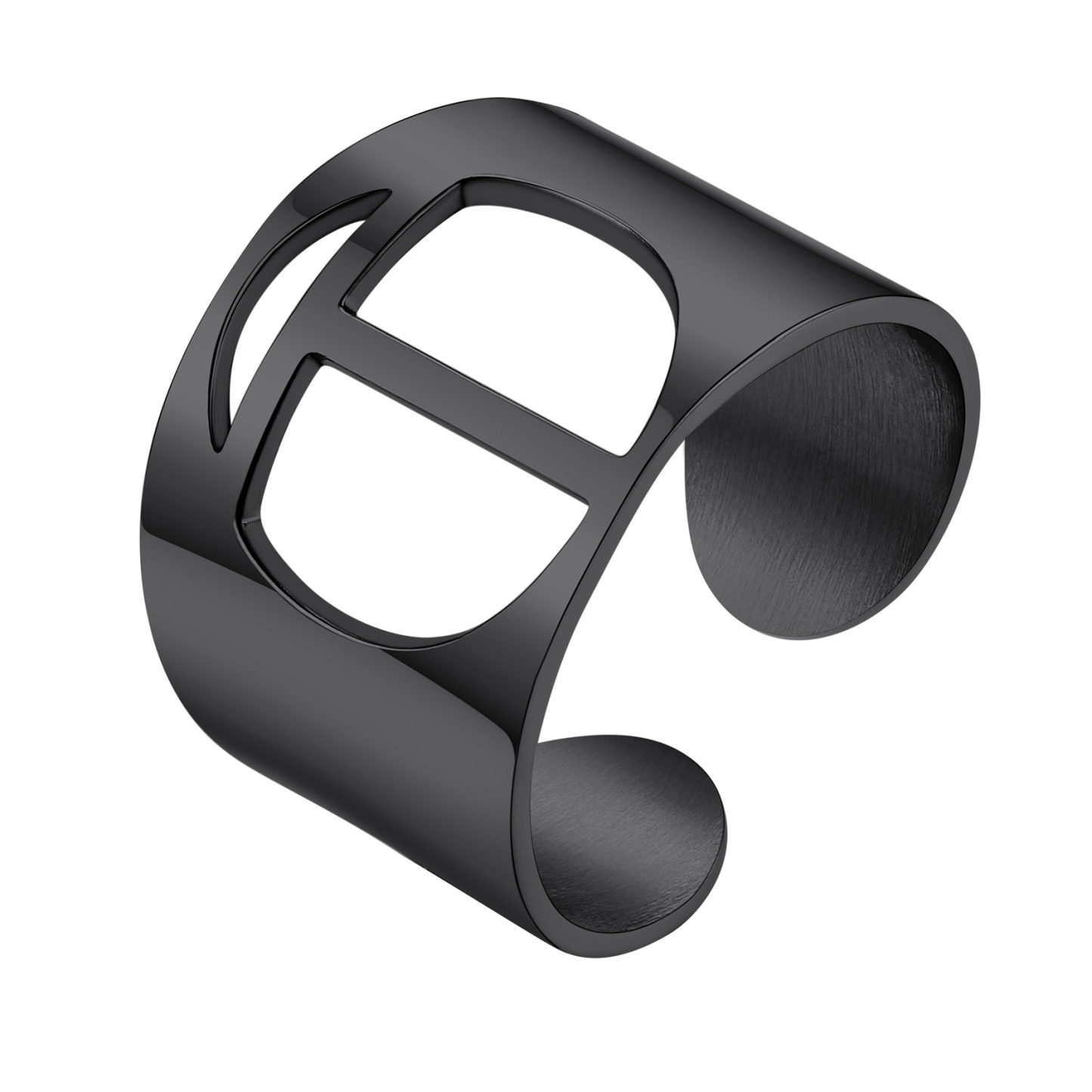 KeyStyle Gold Plated Initial Rings for Women Letter Statement Cuff Rings for Men Adjustable Jewelry Birthday Gift for Women