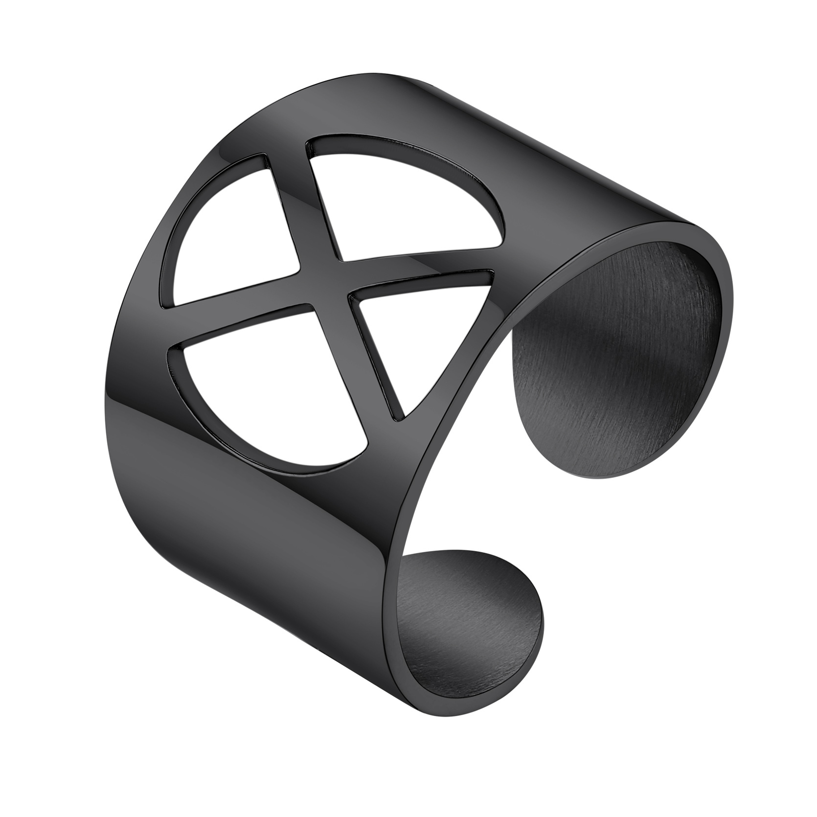 KeyStyle Gold Plated Initial Rings for Women Letter Statement Cuff Rings for Men Adjustable Jewelry Birthday Gift for Women