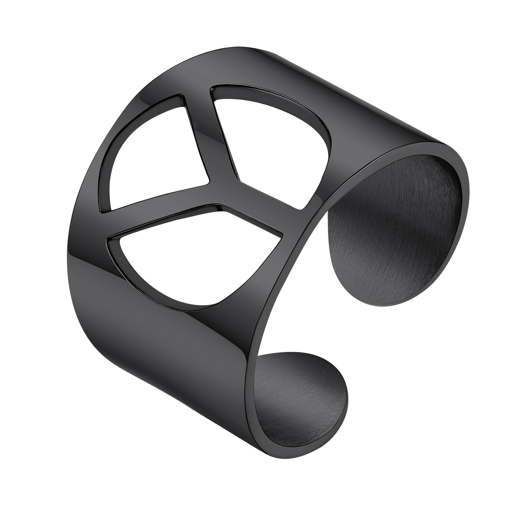 KeyStyle Gold Plated Initial Rings for Women Letter Statement Cuff Rings for Men Adjustable Jewelry Birthday Gift for Women