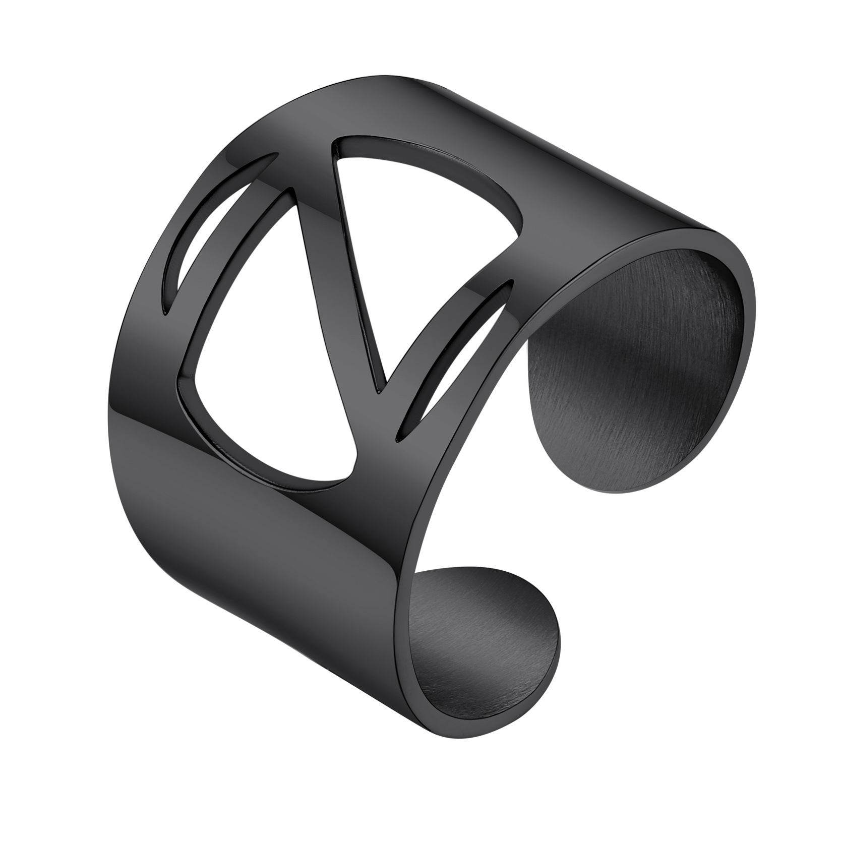 KeyStyle Gold Plated Initial Rings for Women Letter Statement Cuff Rings for Men Adjustable Jewelry Birthday Gift for Women