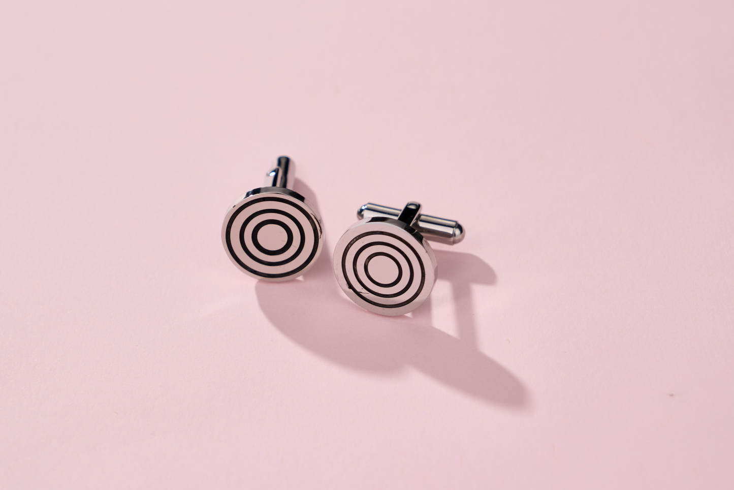 KeyStyle Cuff Links for Men, 1 Pair Men Round Stainless Steel Cuff Links with Gift Box