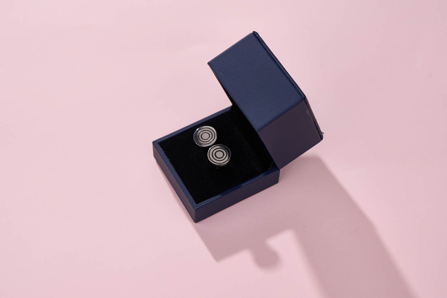 KeyStyle Cuff Links for Men, 1 Pair Men Round Stainless Steel Cuff Links with Gift Box