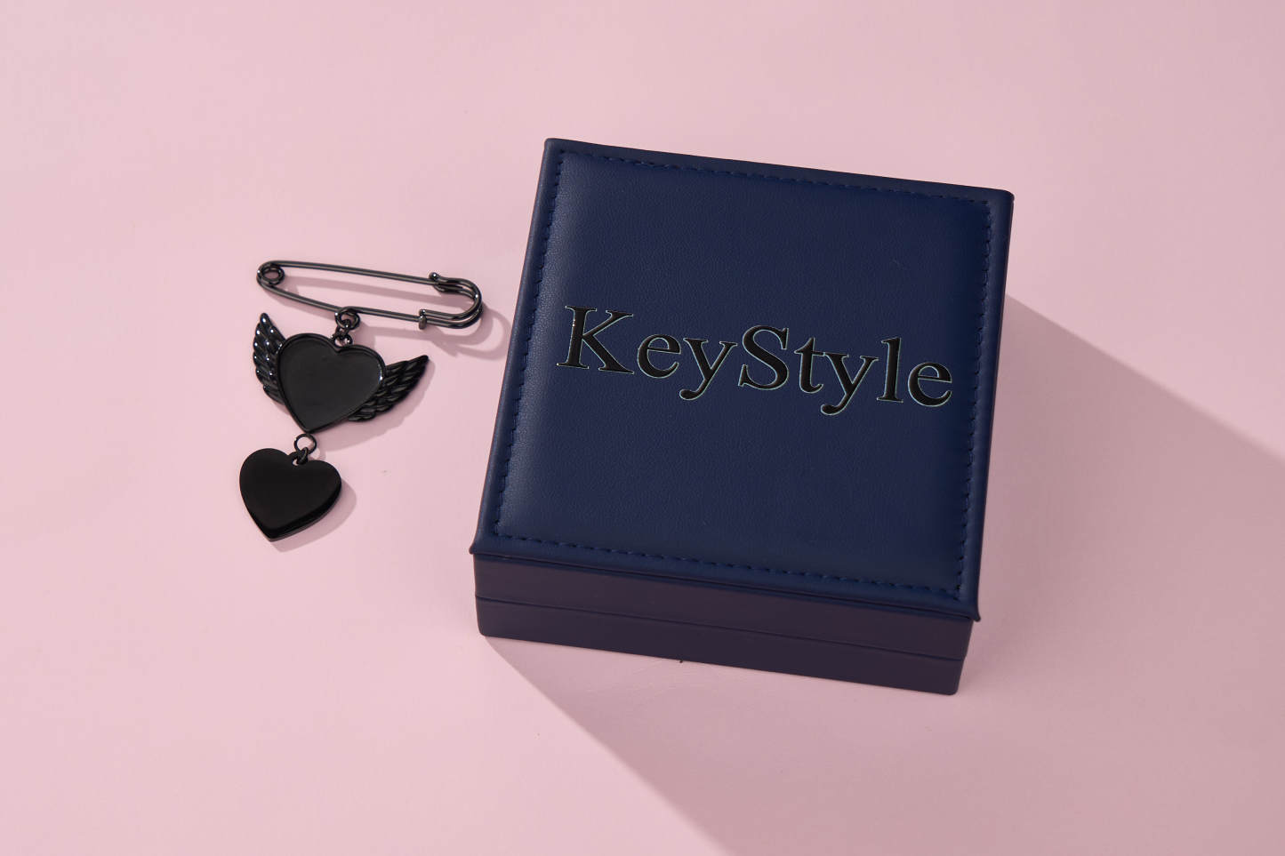 KeyStyle Custom Photo Lapel Pins for Women Men, Heart Wings Personalized Lapel Pins Gift for Women Men