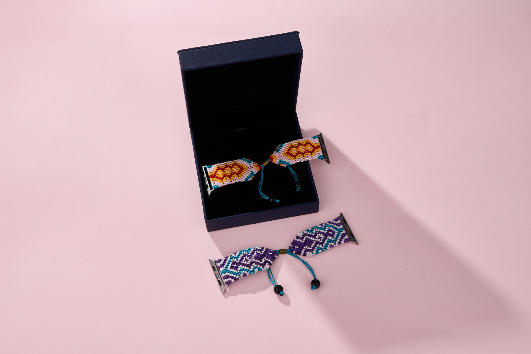 KeyStyle Watch Bands Adjustable Elastic Woven Watch Strap for Women with Gift Box