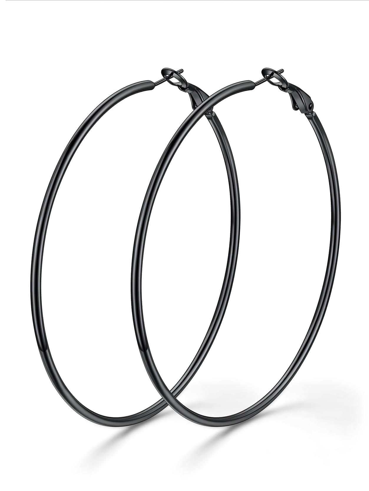 KeyStyle 70mm Hoop Earrings Large Stainless Steel Big Hoop Earrings for Women Lightweight Earrings Jewelry Everyday Gift for Women