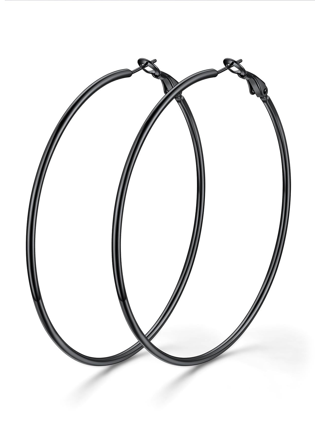 KeyStyle 70mm Hoop Earrings Large Stainless Steel Big Hoop Earrings for Women Lightweight Earrings Jewelry Everyday Gift for Women