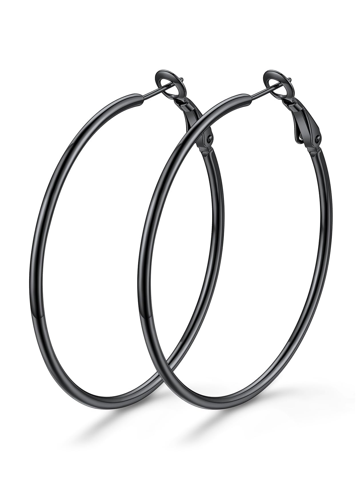 KeyStyle 70mm Hoop Earrings Large Stainless Steel Big Hoop Earrings for Women Lightweight Earrings Jewelry Everyday Gift for Women