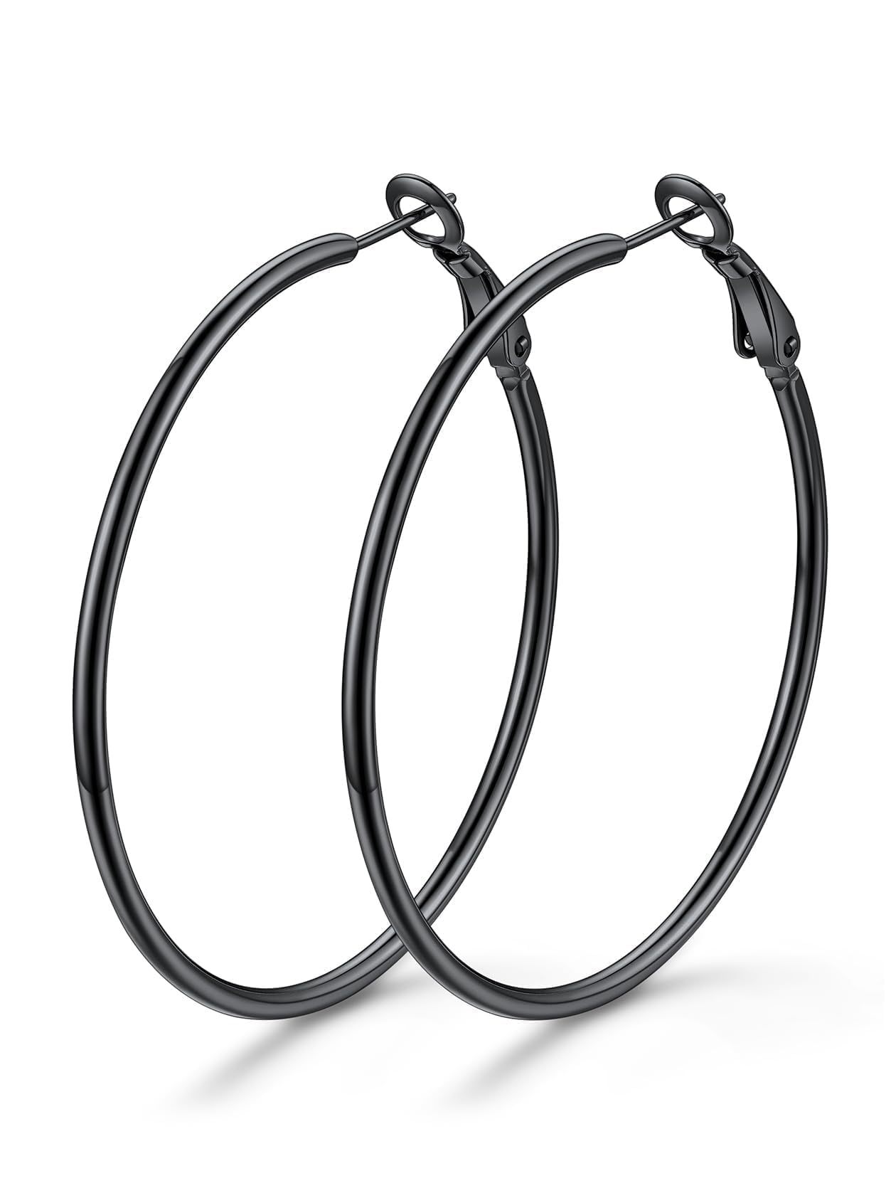 KeyStyle 70mm Hoop Earrings Large Stainless Steel Big Hoop Earrings for Women Lightweight Earrings Jewelry Everyday Gift for Women
