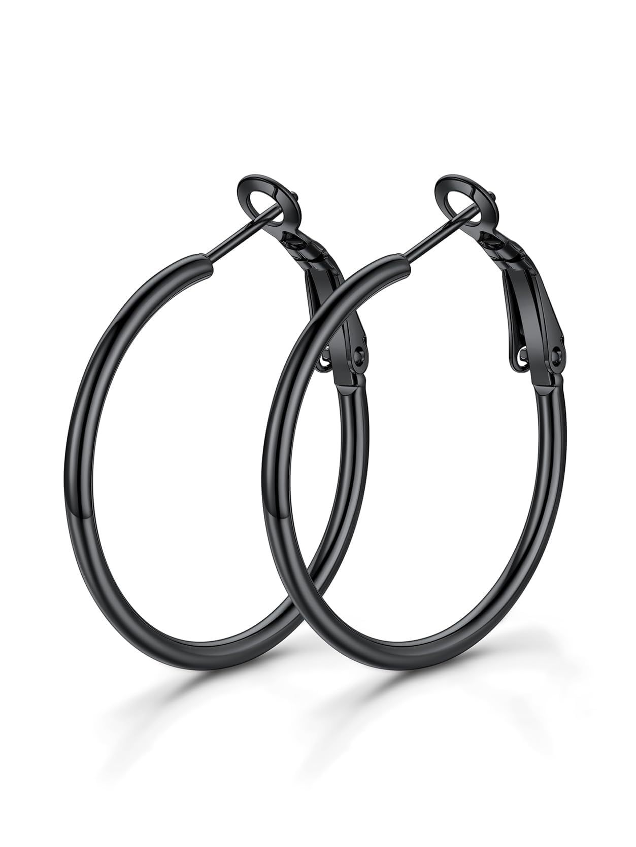 KeyStyle 70mm Hoop Earrings Large Stainless Steel Big Hoop Earrings for Women Lightweight Earrings Jewelry Everyday Gift for Women