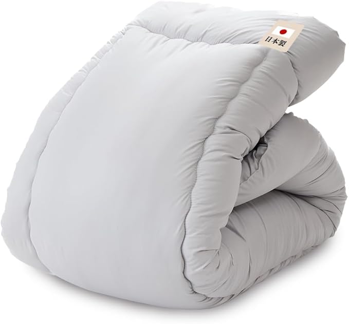 アリスプラザ 洗える掛け布団 日本製 ネイビーブルー シングルサイズ 丸洗いOK 軽量(2.4kg) 抗菌防臭 防ダニ加工 一年中使える 幅約150mm×奥行約210mm×高さ約8mm ポリエステル100％ 速乾性 あったか快適