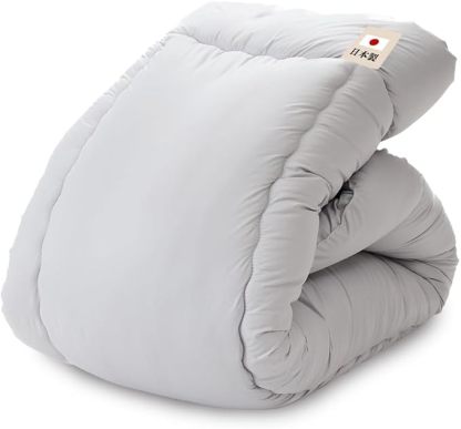 アリスプラザ 洗える掛け布団 日本製 ネイビーブルー シングルサイズ 丸洗いOK 軽量(2.4kg) 抗菌防臭 防ダニ加工 一年中使える 幅約150mm×奥行約210mm×高さ約8mm ポリエステル100％ 速乾性 あったか快適