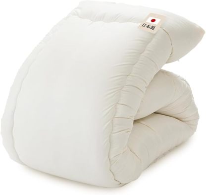 アリスプラザ 洗える掛け布団 日本製 ネイビーブルー シングルサイズ 丸洗いOK 軽量(2.4kg) 抗菌防臭 防ダニ加工 一年中使える 幅約150mm×奥行約210mm×高さ約8mm ポリエステル100％ 速乾性 あったか快適