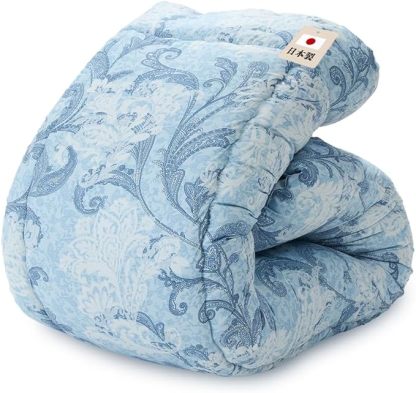 アリスプラザ 洗える掛け布団 日本製 ネイビーブルー シングルサイズ 丸洗いOK 軽量(2.4kg) 抗菌防臭 防ダニ加工 一年中使える 幅約150mm×奥行約210mm×高さ約8mm ポリエステル100％ 速乾性 あったか快適