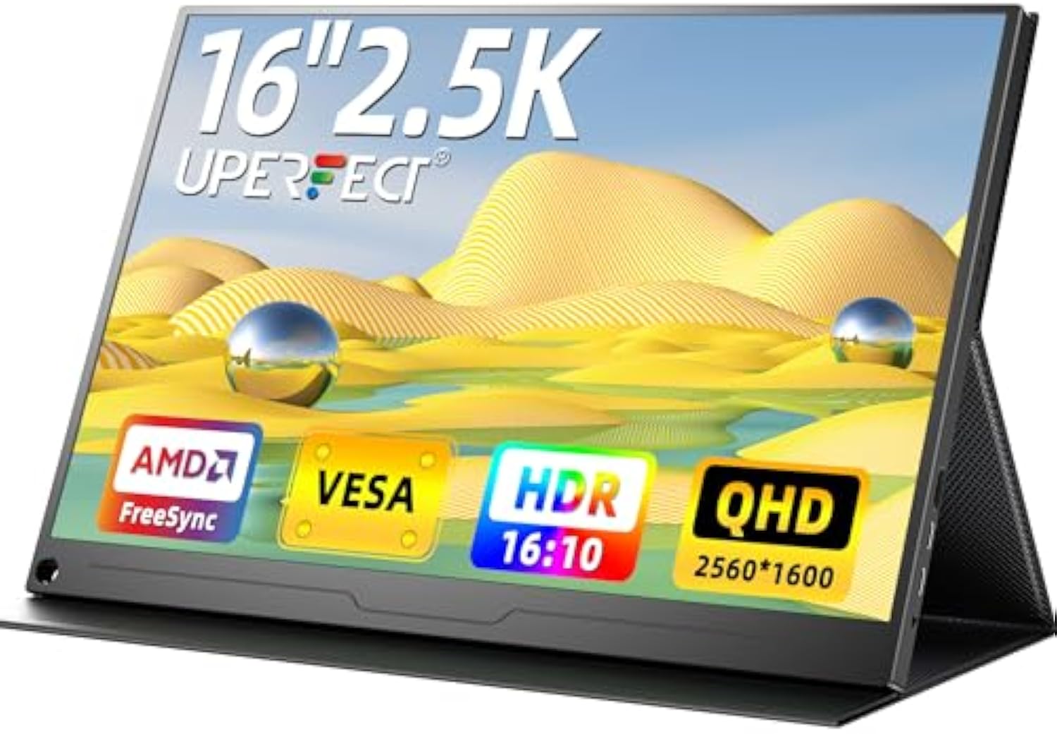 💻UPERFECT 2K 144Hz Portable Gaming Monitor 18" 2560x1600 QHD 100% DCI-P3