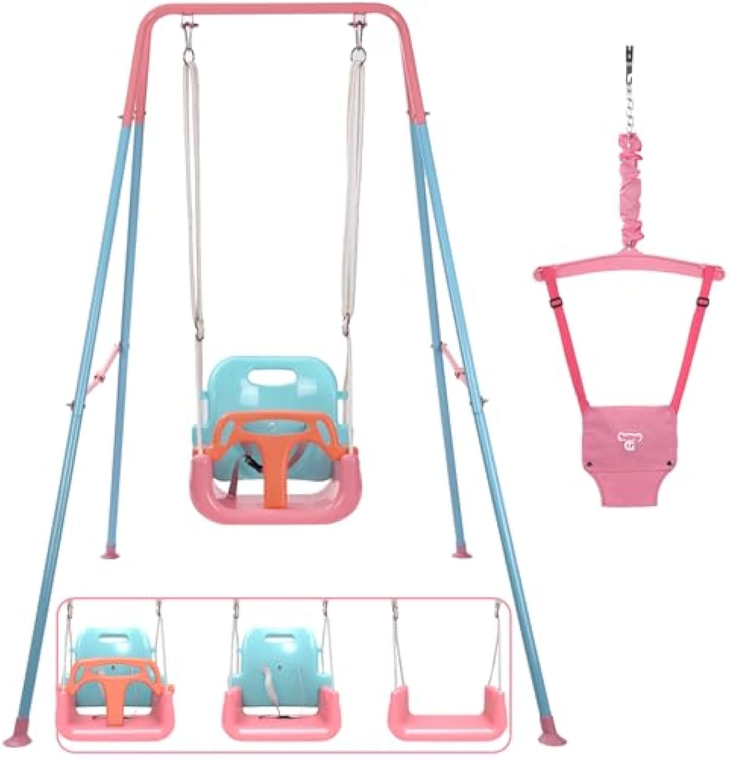 👼Taleco Gear 2 in 1 Toddler Swing ＆ Jumper, Swing Set for Indoor/Outd