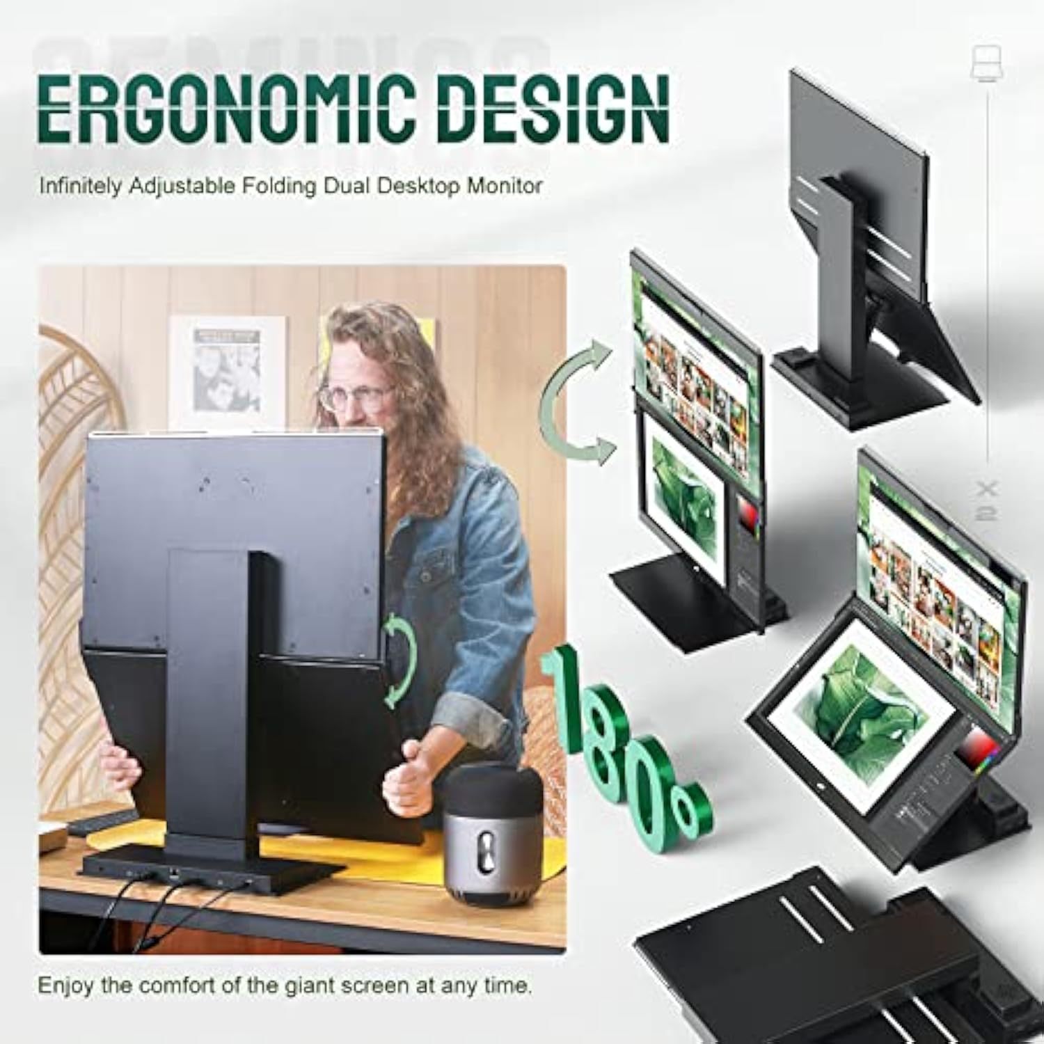 🖥️Mobile Pixels Geminos 2 x 24 inch FHD Stacked Computer Monitor