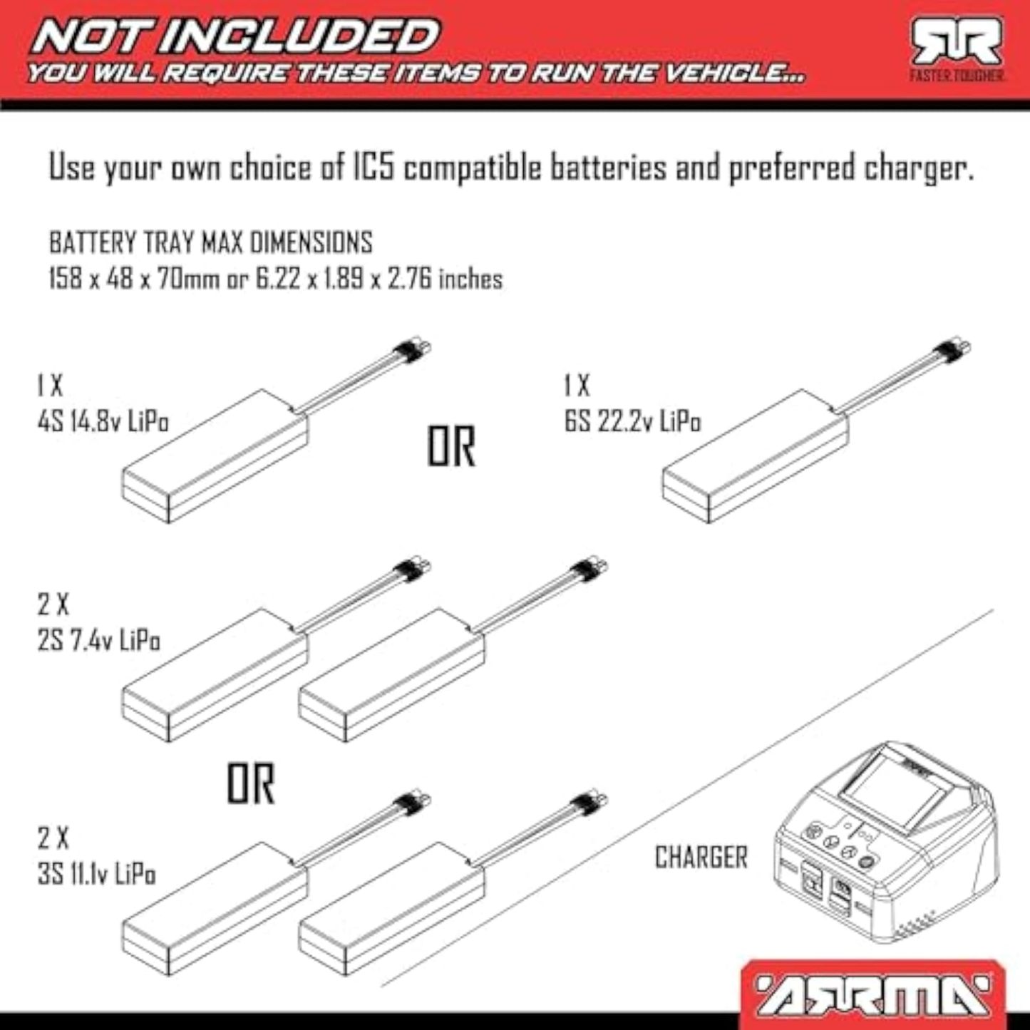 🎮ARRMA RC Truck 1/8 Notorious 4X4 6S BLX BRUSHLESS V6 Stunt Truck RTR 