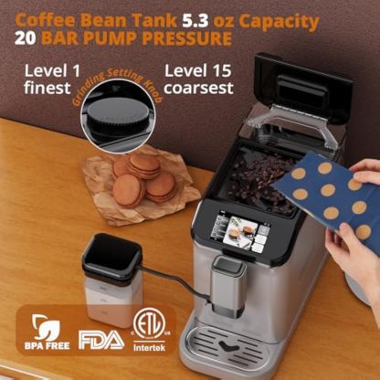 ☕Automatic Espresso Machine, Coffee Machine with Grinder