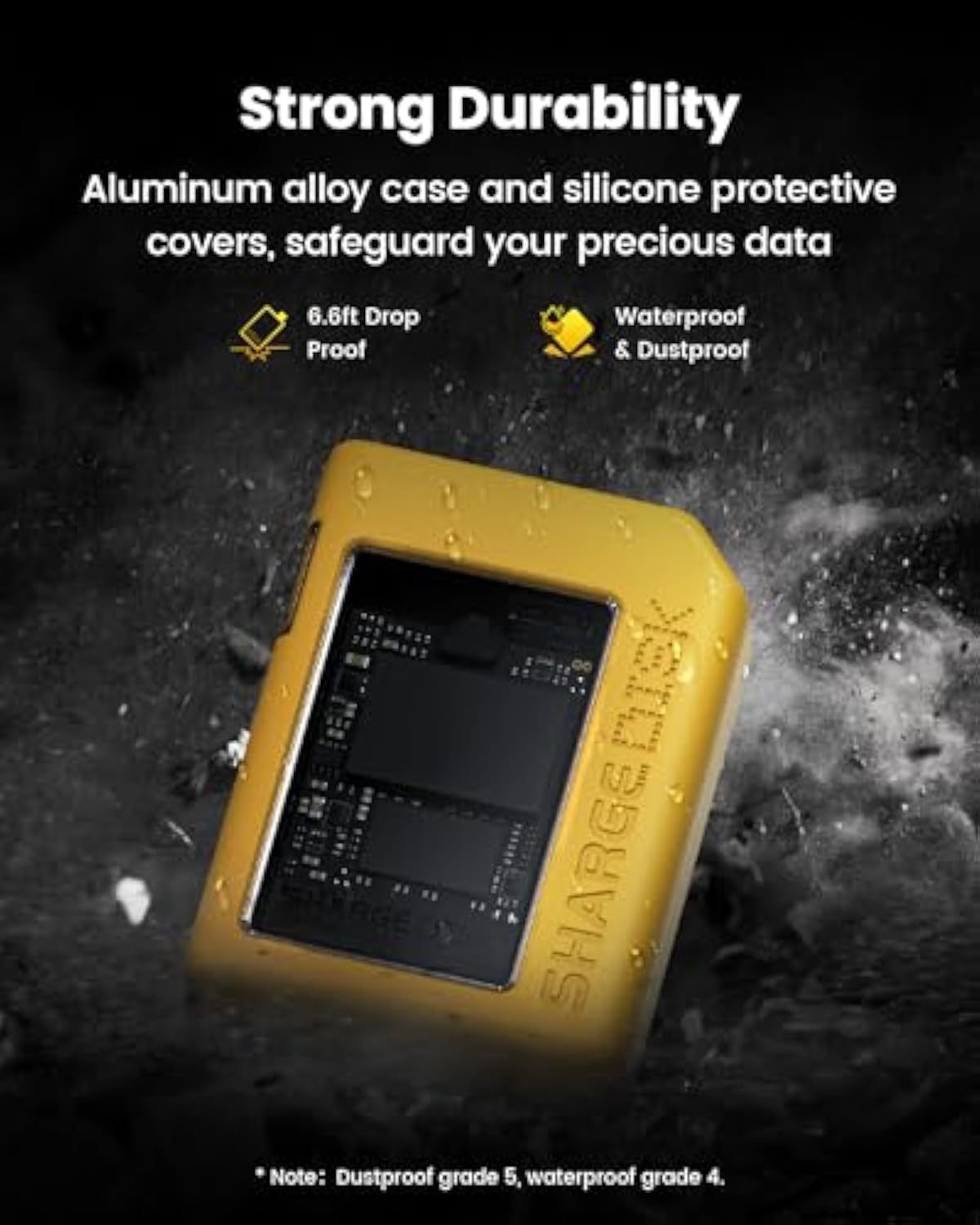 🟨Sharge Disk M.2 NVMe SSD with Active Cooling, 10Gbps USB C 3.2 Gen2
