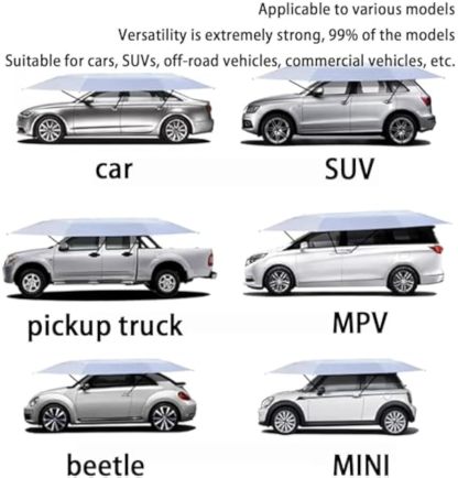 🚙4.2M/4.8M/5.2M Fully Automatic Mobile Canopy, Car Sunshade to Prevent Sun and Falling Objects