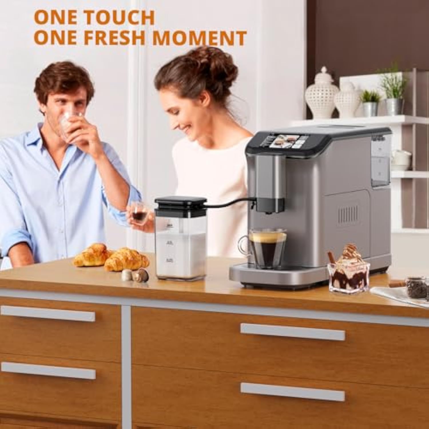 ☕Automatic Espresso Machine, Coffee Machine with Grinder