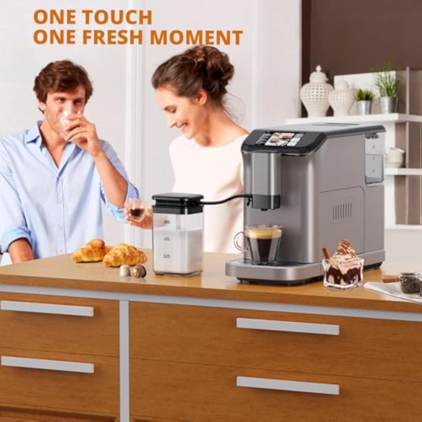 ☕Automatic Espresso Machine, Coffee Machine with Grinder
