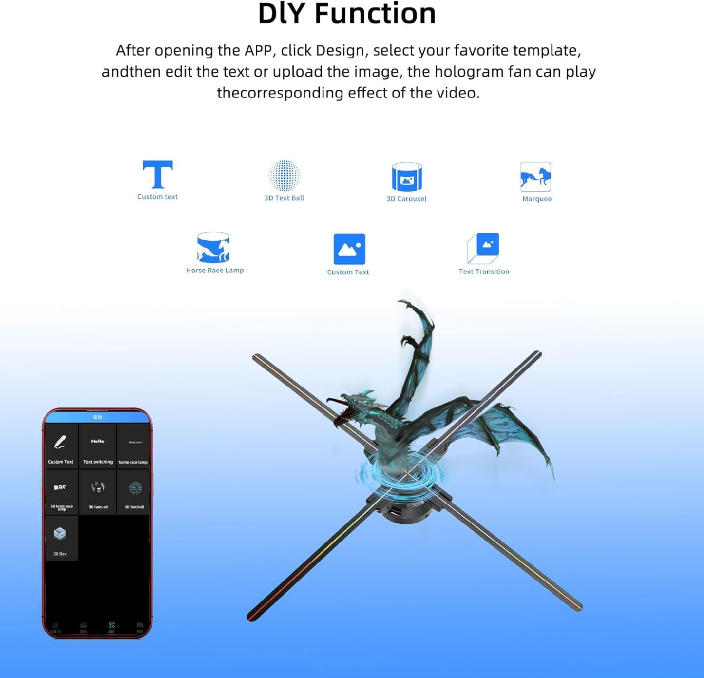 🌪️3D Fan Hologram Projector