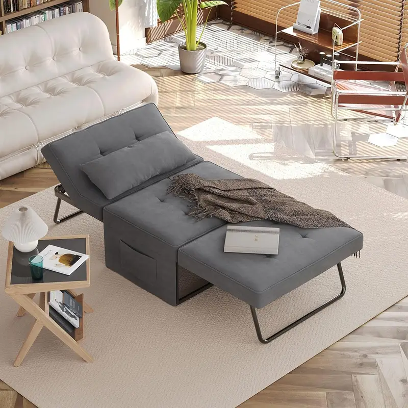sofa bed chair bed sleeper couch 4in 1 multi function folding   with slide storagepocket for living room bedroom hallway details 0