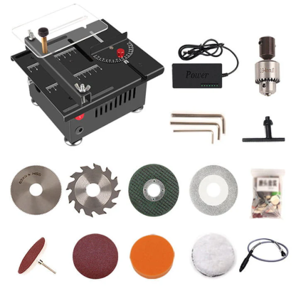 ⚡Mini Table Saw- Drilling All-in-One Machine, for Wood/PCB/Acrylic/Plastic