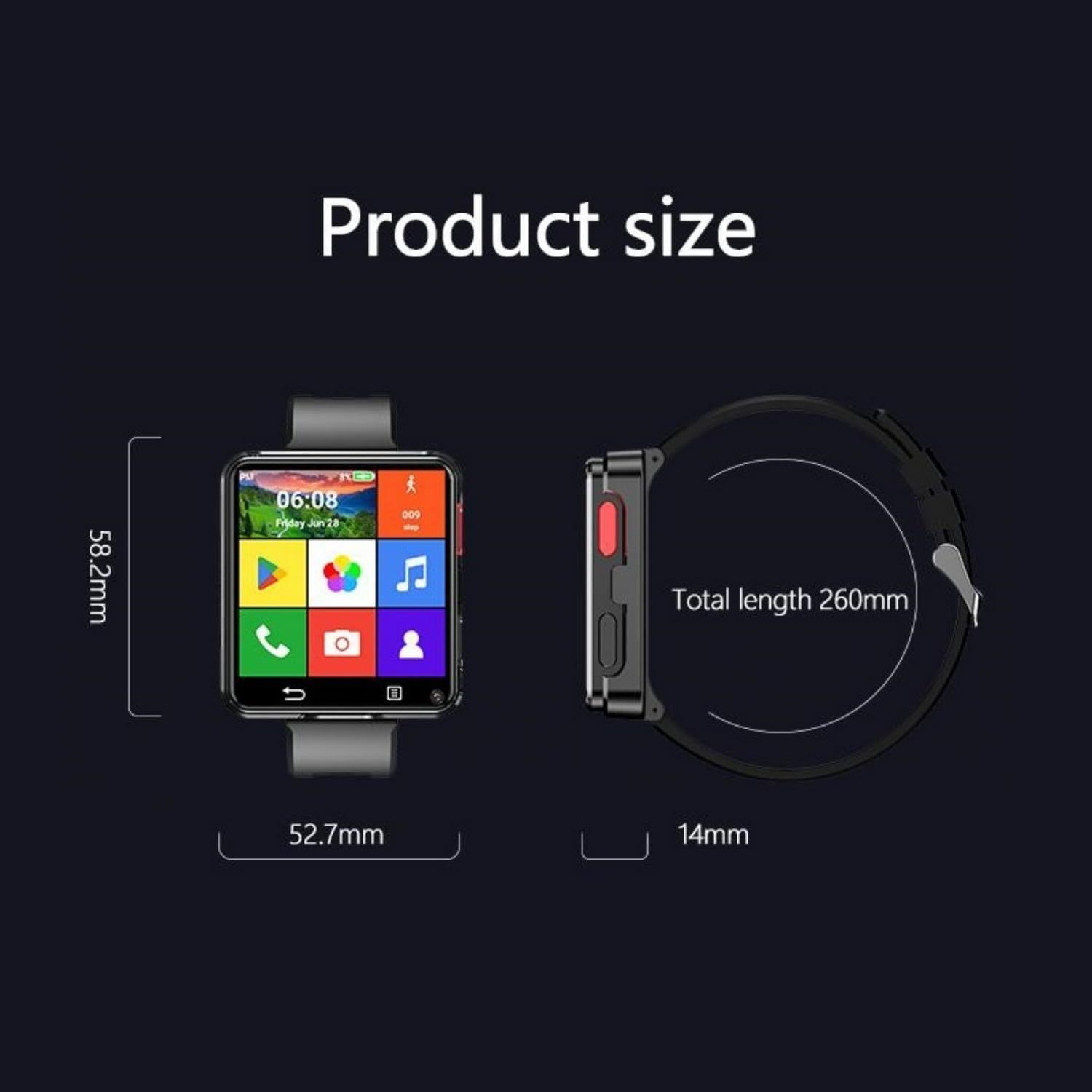 ⌚AIEK 4G Smart Watch Phone Sports Watch for Men