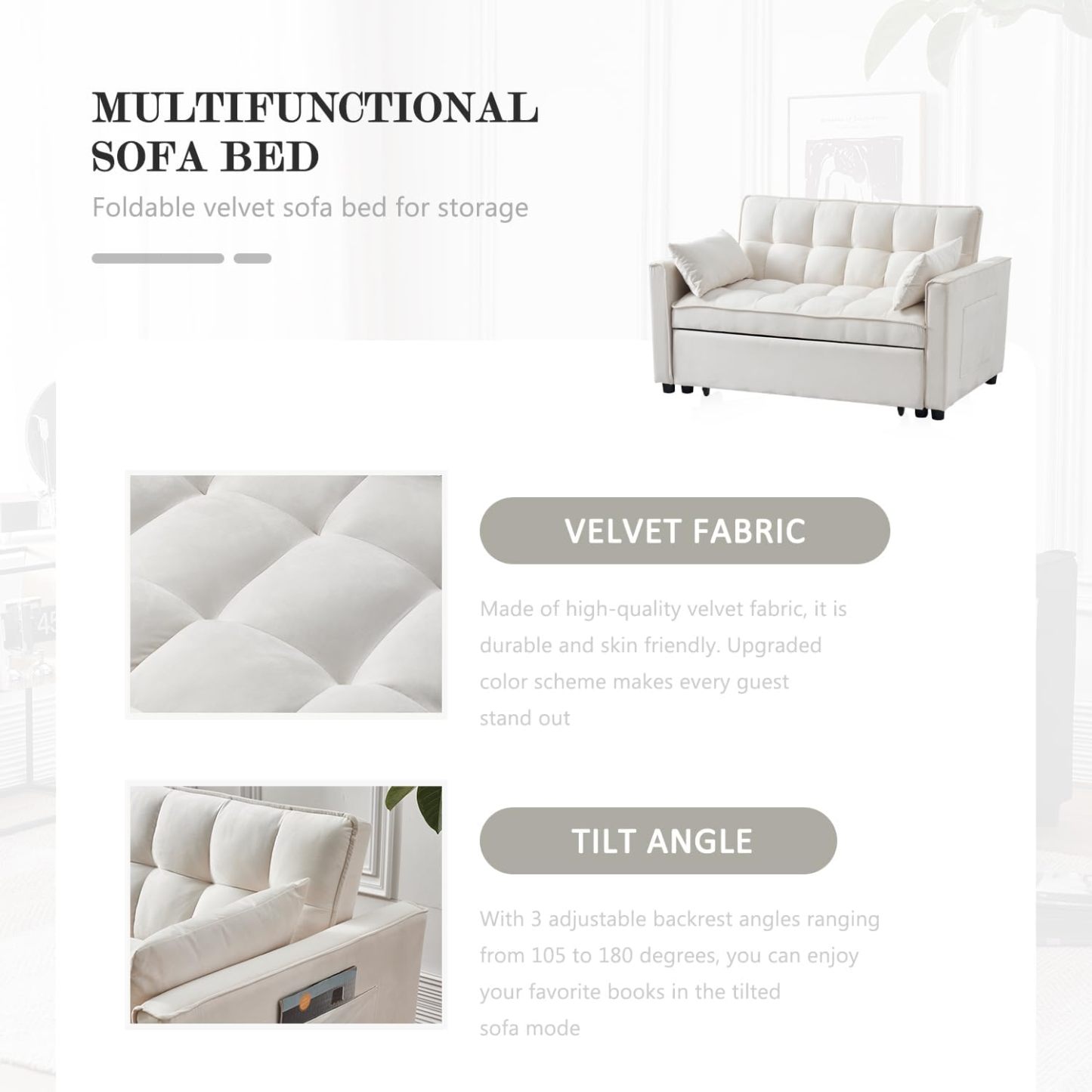 🛋3-in-1-Sofa bed