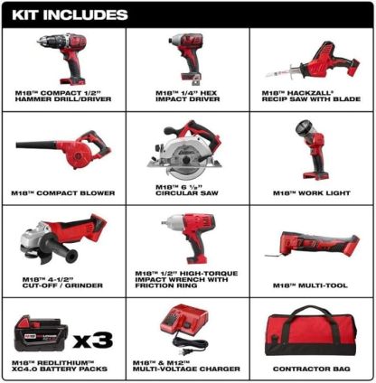 18-Volt Lithium-Ion Brushless Cordless Combo Kit (7-Tool)